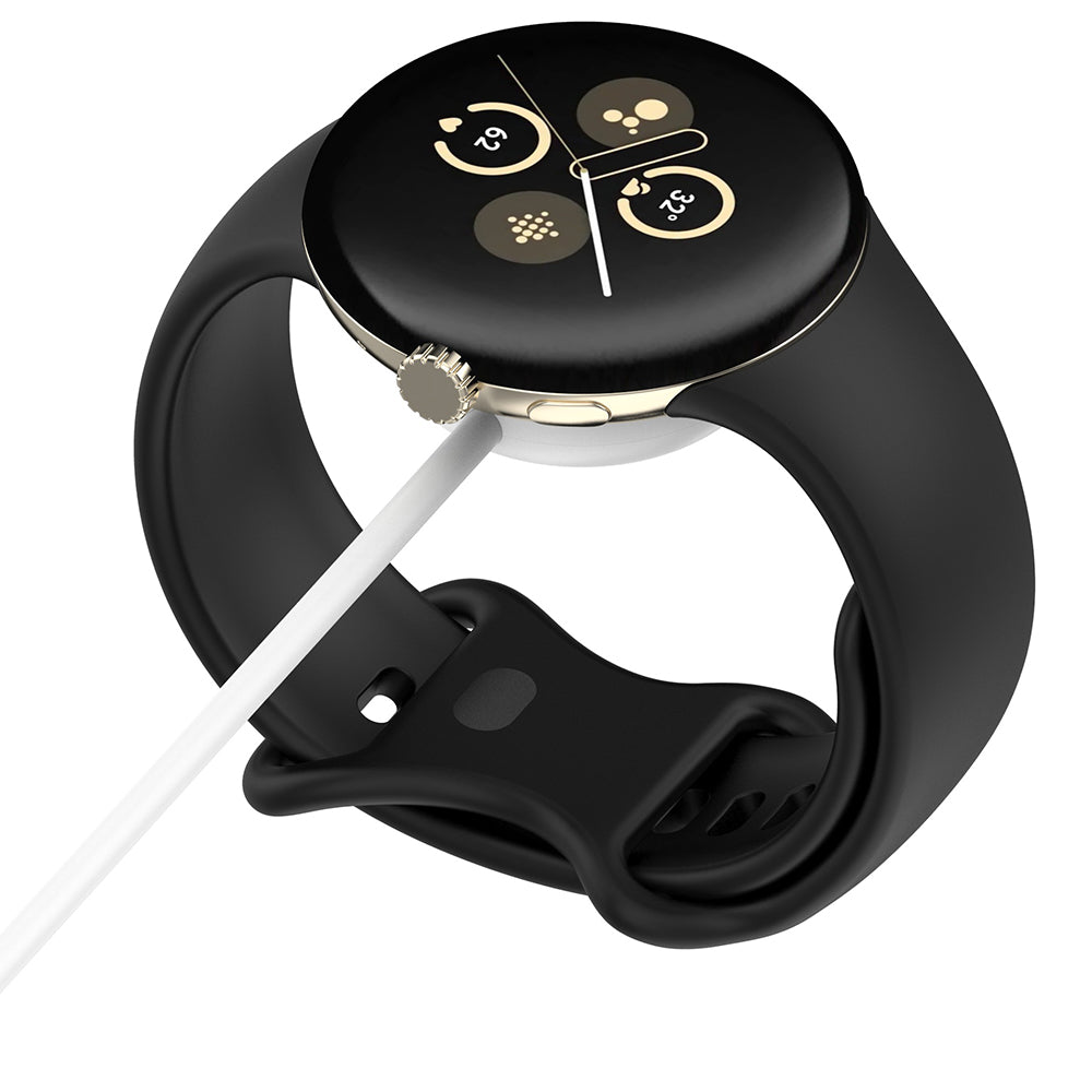 Nabíjací kábel Techsuit THC5 pre Google Pixel Watch 3 45mm / Watch 3 41mm, USB-A, Biela