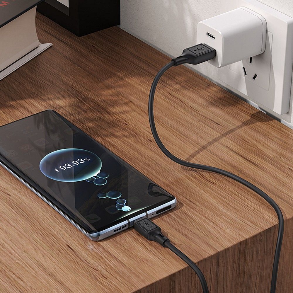 Dátový a nabíjací kábel USB-A - USB-C HOCO X90, 60W, 1m, Čierny