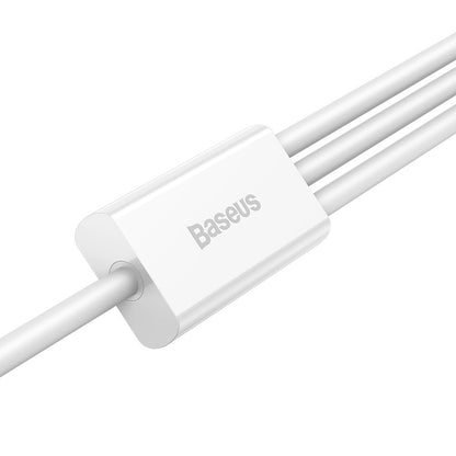 Nabíjací kábel USB-A - Lightning / microUSB / USB-C Baseus Superior 3in1 Series, 20W, 1m, Biela P10320105221-00