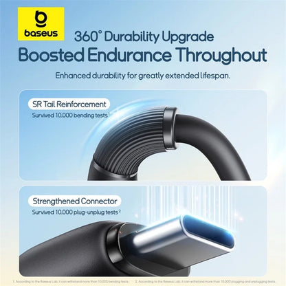 USB-A Charging Cable - Lightning / microUSB / USB-C Baseus Ultra Fast 3in1, 18W, 1.3m, Black P10376303121-00