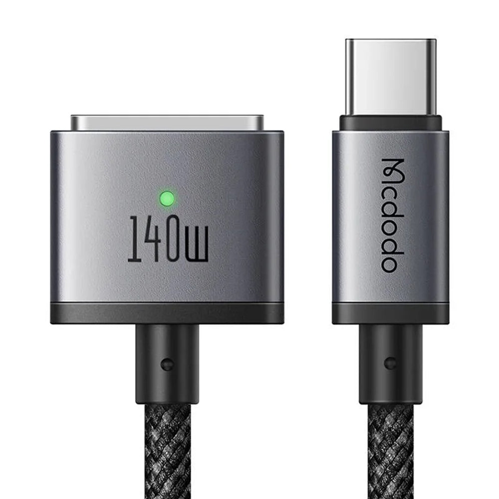 Nabíjací kábel McDodo CA-1470, USB-C - MagSafe 3, 140W, 2m, Čierny