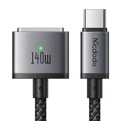 Nabíjací kábel McDodo CA-1470, USB-C - MagSafe 3, 140W, 2m, Čierny