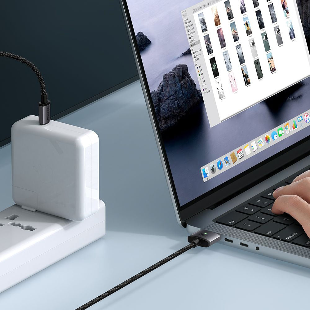 Nabíjací kábel McDodo CA-1470, USB-C - MagSafe 3, 140W, 2m, Čierny
