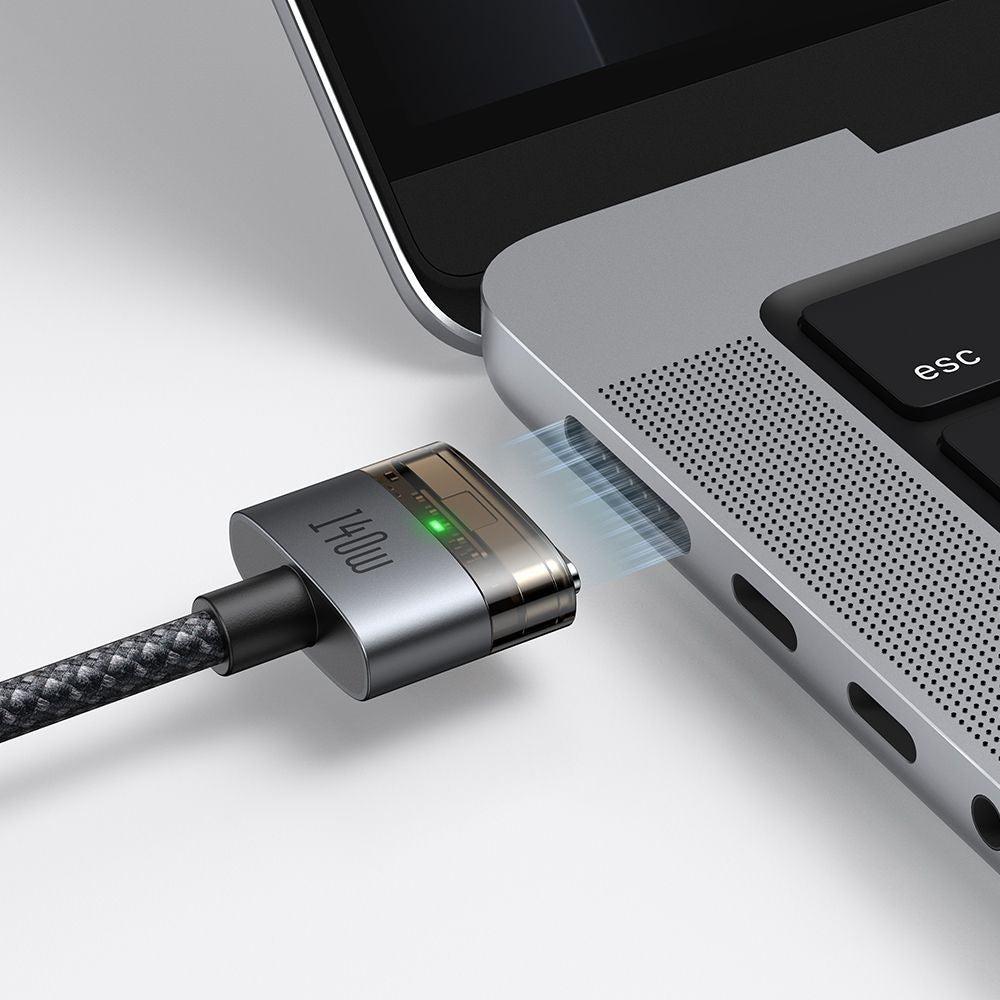 Nabíjací kábel McDodo CA-2070, USB-C - MagSafe 3, 140W, 2m, Čierny