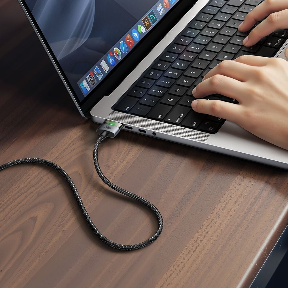 Nabíjací kábel McDodo CA-2070, USB-C - MagSafe 3, 140W, 2m, Čierny