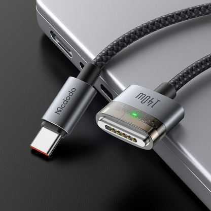 Nabíjací kábel McDodo CA-2070, USB-C - MagSafe 3, 140W, 2m, Čierny