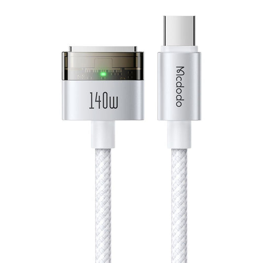 Nabíjací kábel McDodo CA-2071, USB-C - MagSafe 3, 140W, 2m, Biela