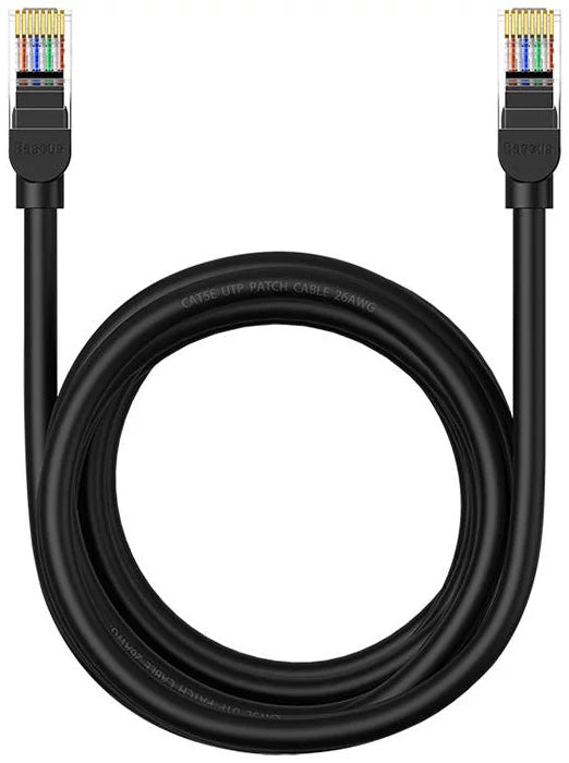 Sieťový kábel Baseus, UTP, Cat5, 3m, Čierny B00133206111-04