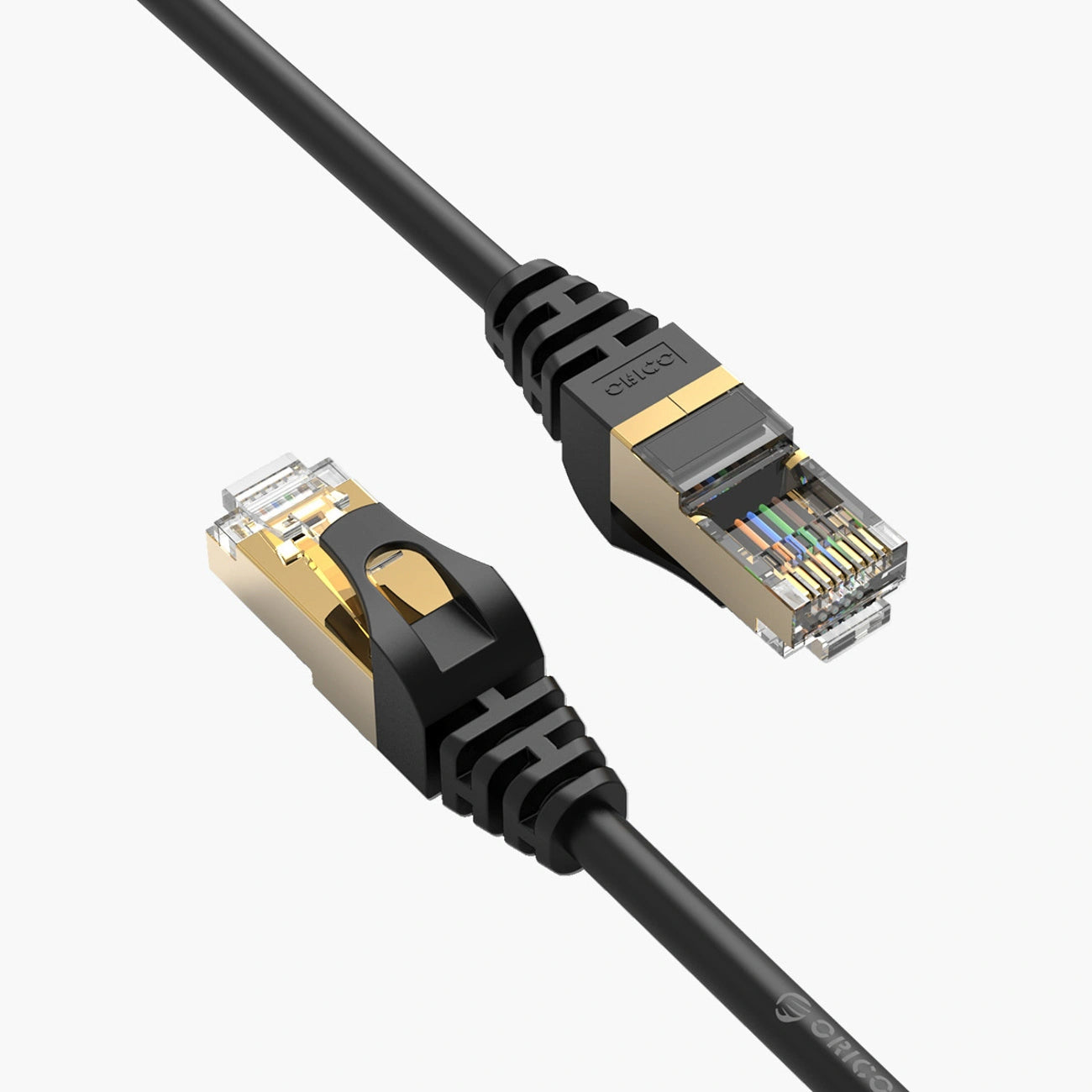 Sieťový kábel Orico PUG-C7, UTP, Cat7, 0,5 m, čierny