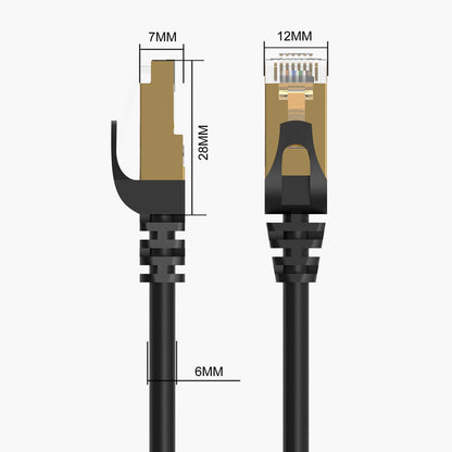 Sieťový kábel Orico PUG-C7, UTP, Cat7, 0,5 m, čierny