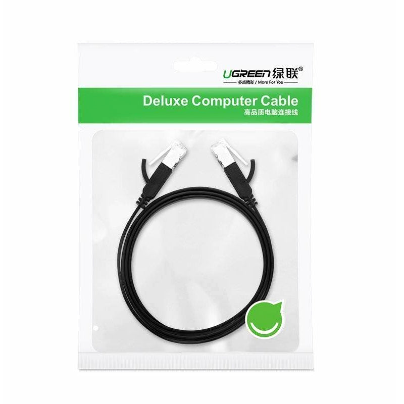 Sieťový kábel UGREEN NW101 plochý, UTP, Cat6, 2 m, čierny 