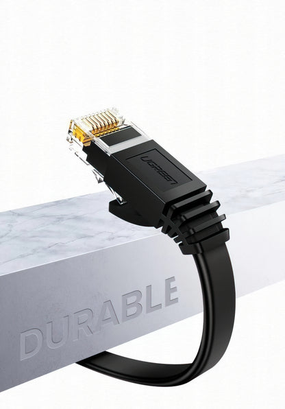 Sieťový kábel UGREEN NW102 Flat, UTP, Cat6, 10m, Čierny