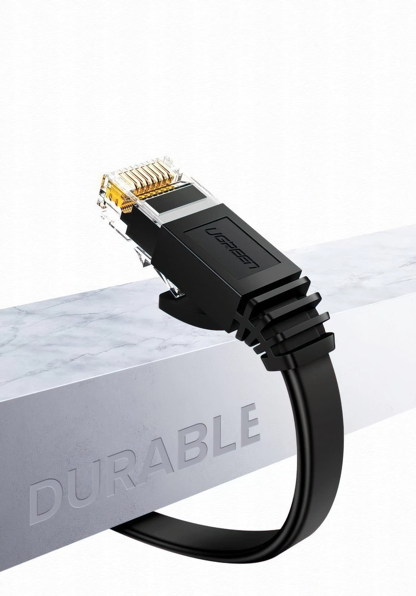Sieťový kábel UGREEN NW102 Flat, UTP, Cat6, 3m, Čierny