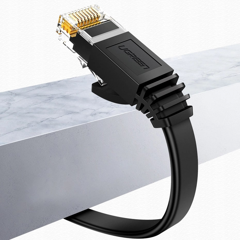 Sieťový kábel UGREEN NW102 Flat, UTP, Cat6, 0,5 m, čierny