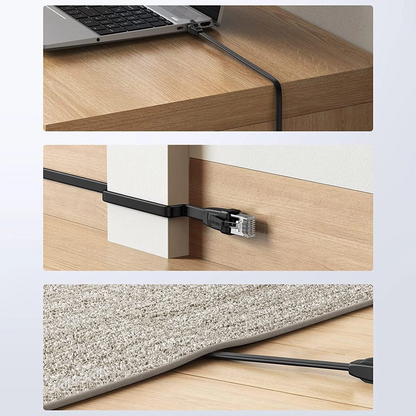Sieťový kábel UGREEN NW102 Flat, UTP, Cat6, 0,5 m, čierny