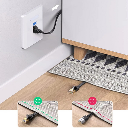 Sieťový kábel UGREEN NW102 Flat, UTP, Cat6, 0,5 m, čierny