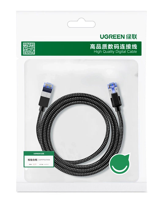 Sieťový kábel UGREEN NW153, UTP, Cat8, 1m, čierny