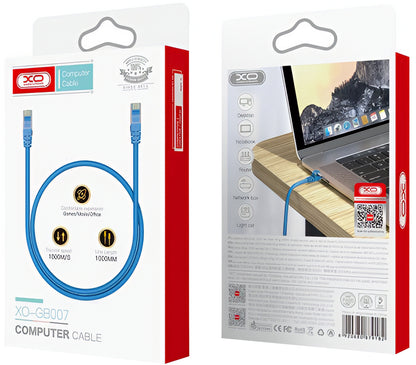 Sieťový kábel XO Design GB007, UTP, Cat6, 1m, Modrý
