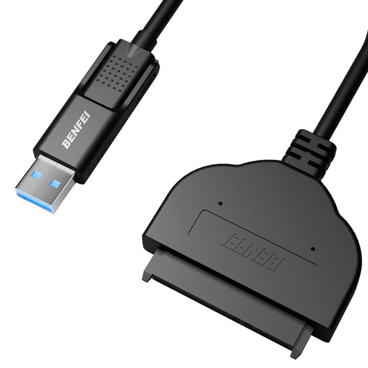 Kábel SATA Benfei, USB-A 3.0 / USB-C - SATA III, 0,27 m, Čierny