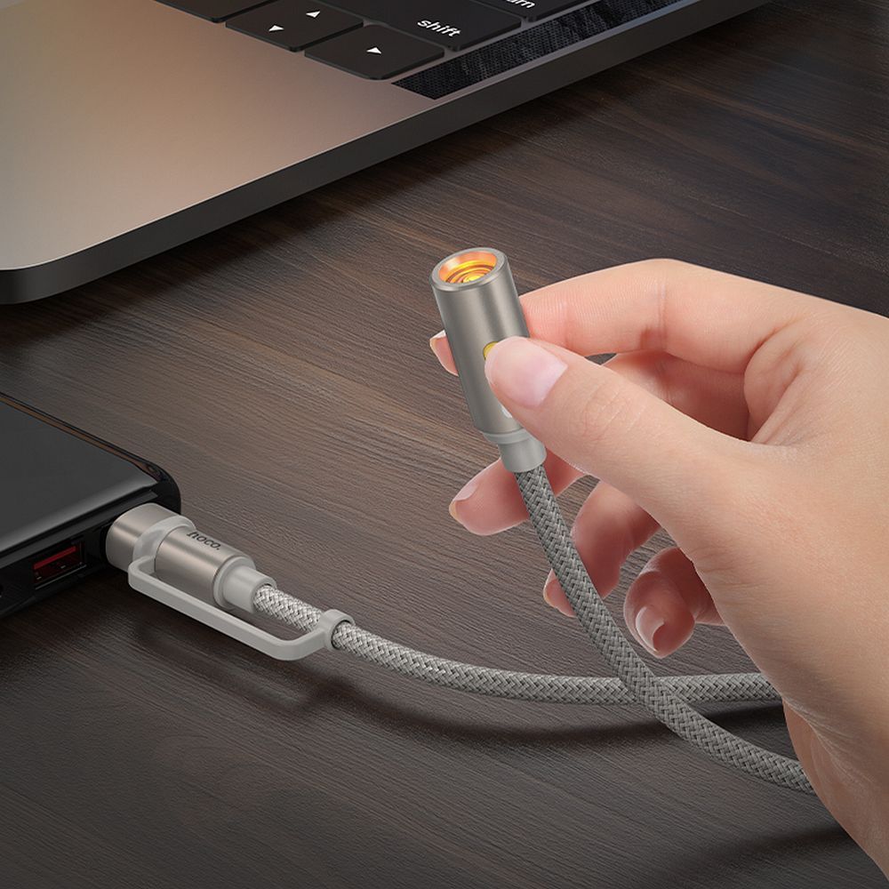 Elektrický zapaľovač HOCO UA38B, USB-C / USB-A, 0,3 m, Zlatý