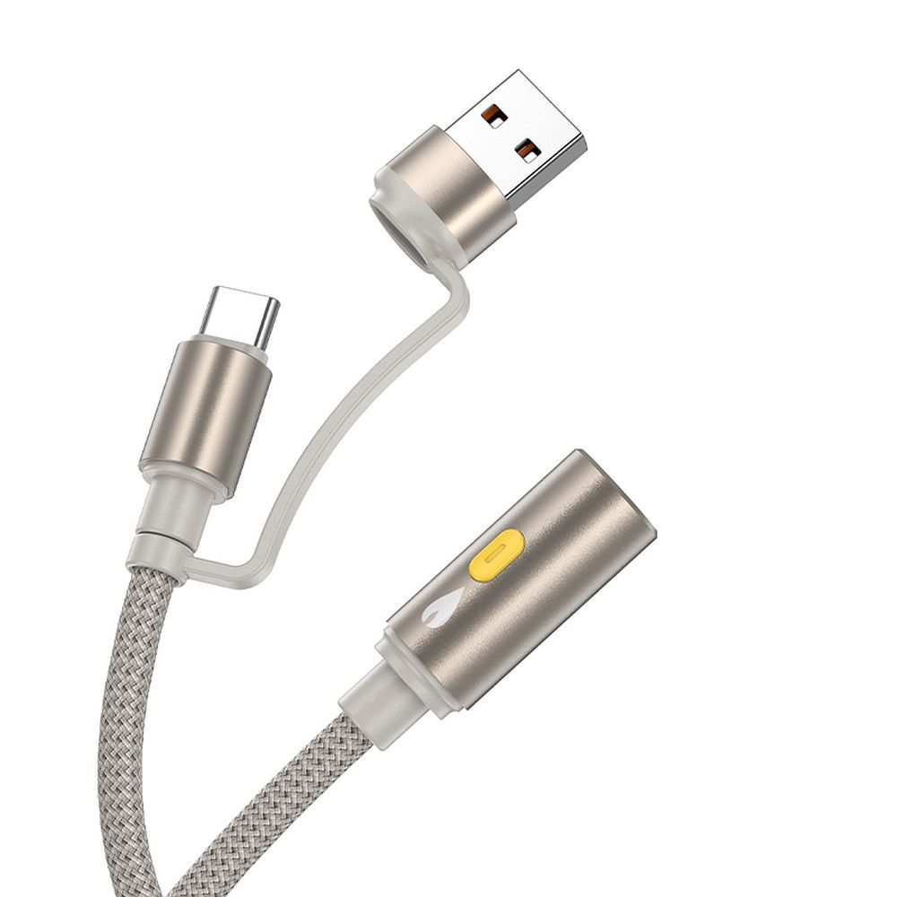 Elektrický zapaľovač HOCO UA38B, USB-C / USB-A, 0,3 m, Zlatý