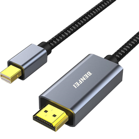 Video kábel Benfei, MiniDisplayPort - HDMI, 4K, 0,9 m, sivý