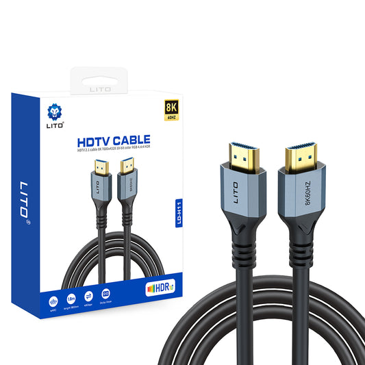 Video kábel Lito HD119, HDMI - HDMI, 8K, 1,8 m, čierny
