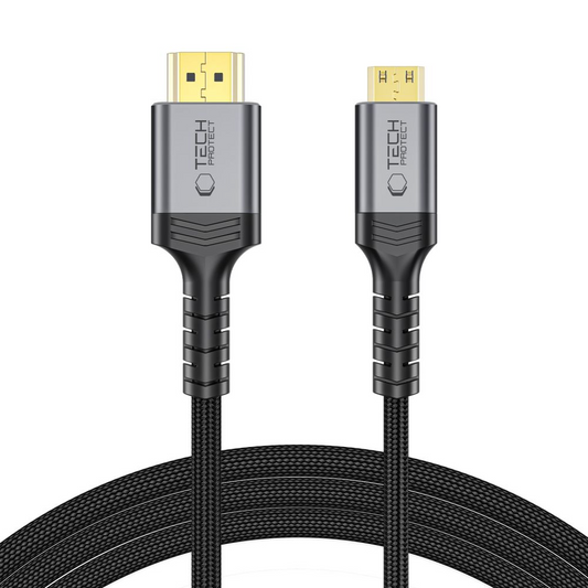 Video kábel Tech-Protect Ultraboost 2, miniHDMI - HDMI, 8K, 2m, čierny