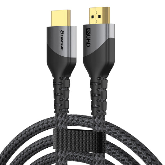 Video kábel Techsuit NexusVision Pro CX3, HDMI - HDMI, 8K, 2m, Sivý