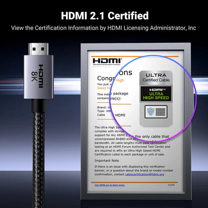 Video kábel UGREEN HD171, HDMI - HDMI, 8K, 3m, čierny