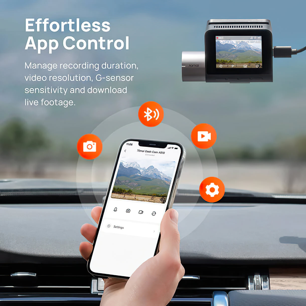 Auto kamera 70mai Dash Cam A510, 3K, GPS, Wi-Fi, Displej 2 palce 2AOK9-A510