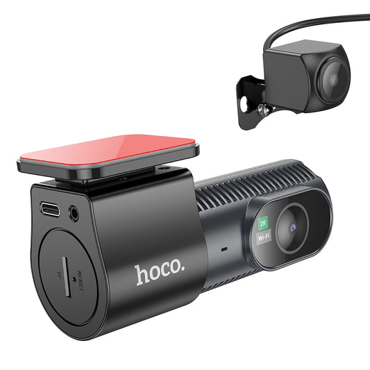 Predná a zadná autokamera HOCO DV8, 2K, displej 1,47 palca
