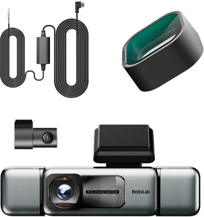 Predná a zadná kamera do auta Botslab G980H 4CH, 3K, Wi-Fi, GPS, displej 3,18 palca
