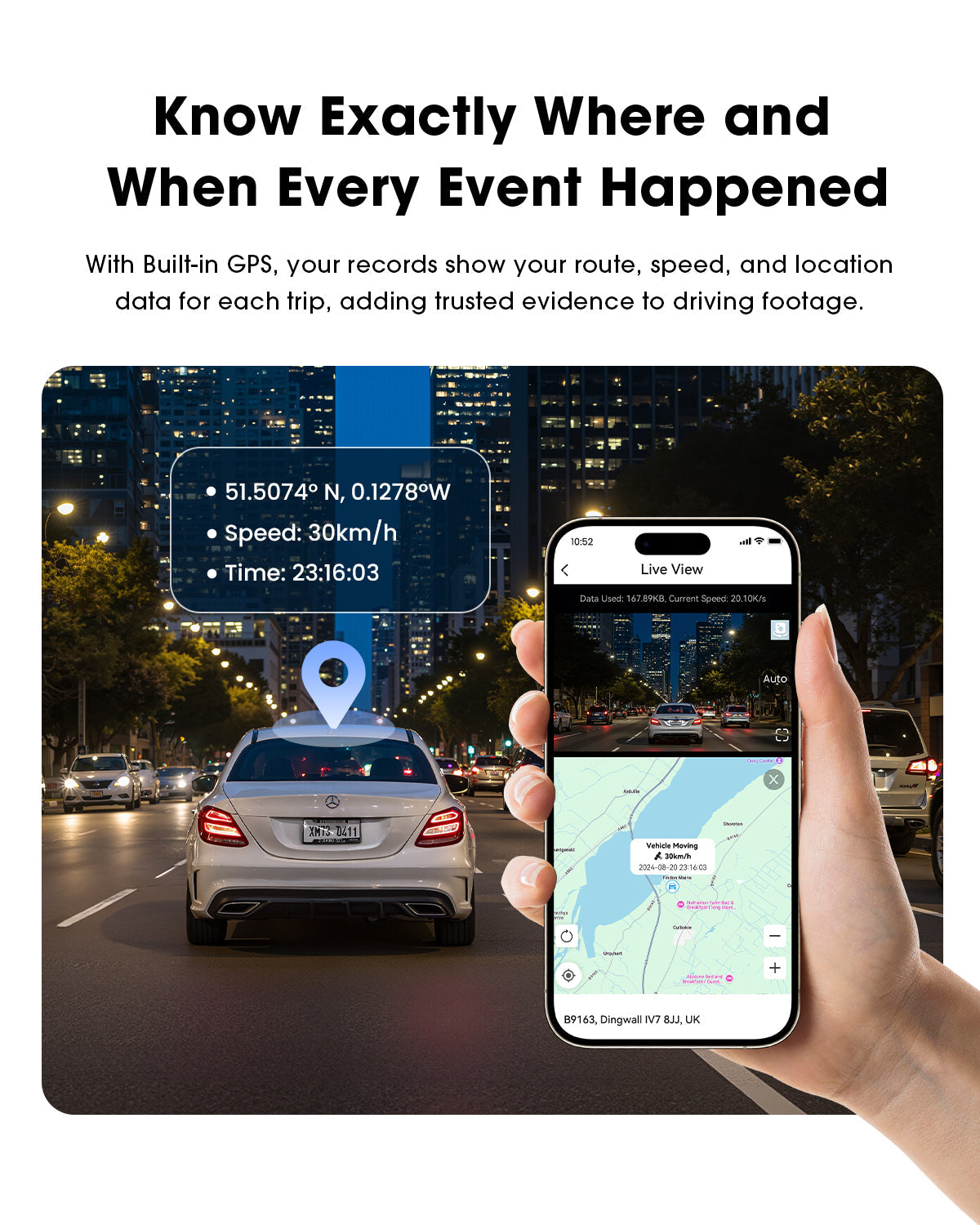 Predná a zadná kamera do auta DDPAI N5 Dual 2026, 4K, Wi-Fi, GPS, AI