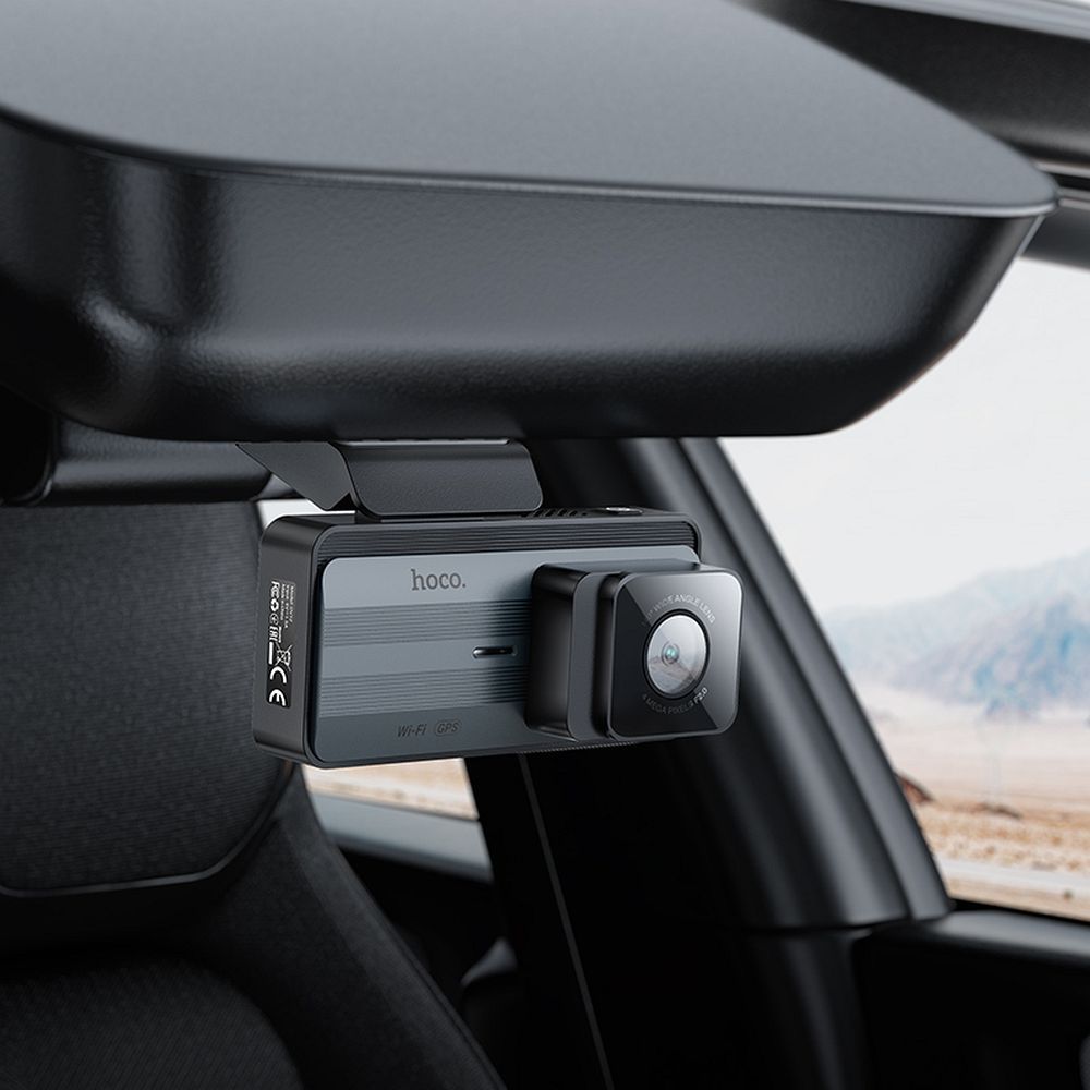 Auto kamera predná zadná HOCO DV12, 2K, Wi-Fi, GPS, Displej 3.69 palca