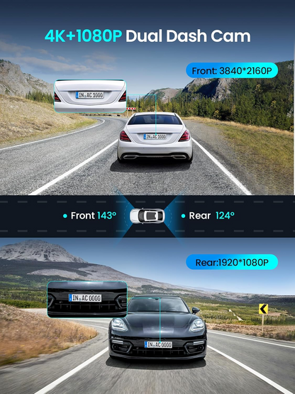 Auto kamera predná zadná DDPAI Z50 Pro Dual, 4K, Wi-Fi, GPS, Displej 3 palce