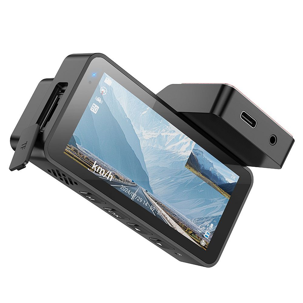 Auto kamera predná zadná HOCO DV12, 2K, Wi-Fi, GPS, Displej 3.69 palca