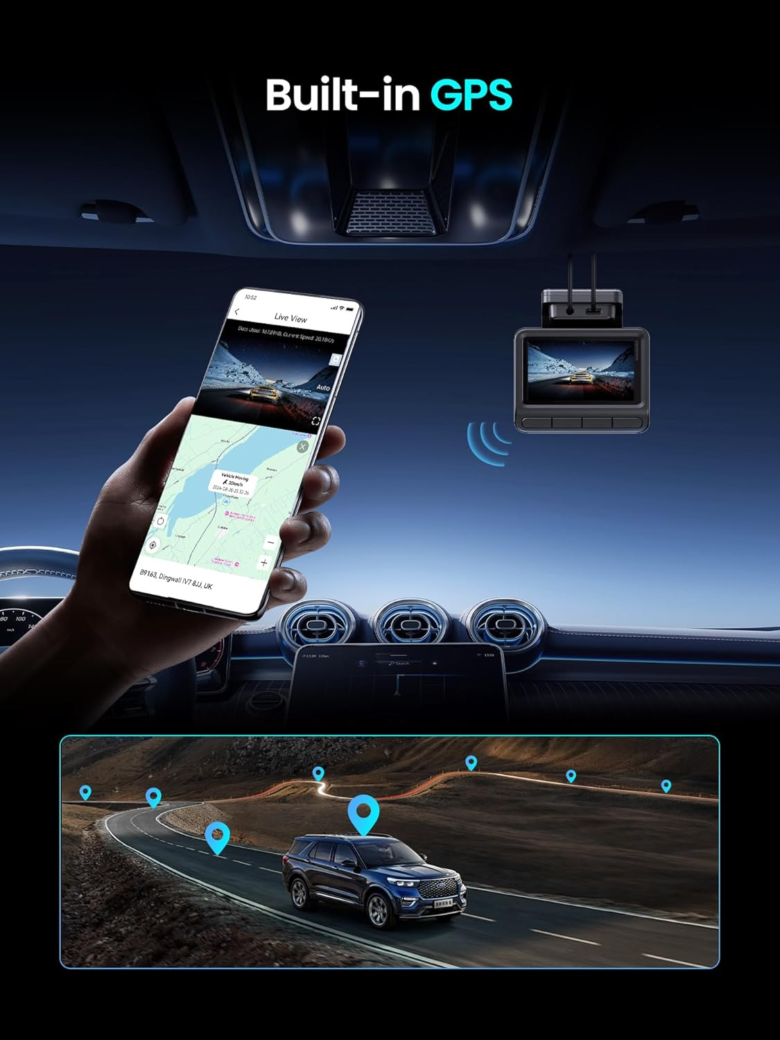 Auto kamera predná zadná DDPAI Z50 Pro Dual, 4K, Wi-Fi, GPS, Displej 3 palce