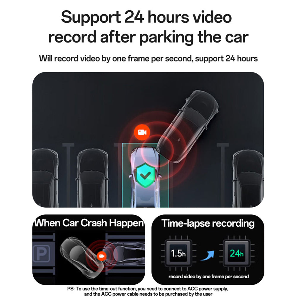 Auto kamera Yesido KM22, 1080P, Wi-Fi, Čierna