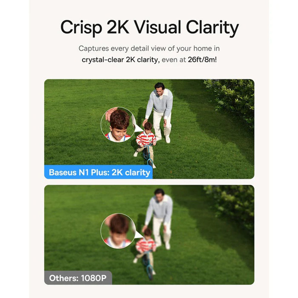 Kamera na sledovanie Baseus N1 Plus, Wi-Fi, 2K, IP67, Exteriér, Biela S0TV022132