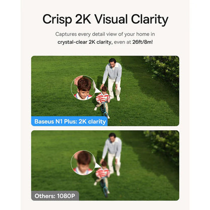 Kamera na sledovanie Baseus N1 Plus, Wi-Fi, 2K, IP67, Exteriér, Biela S0TV022132