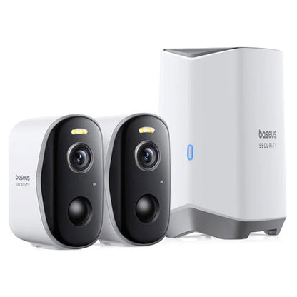 Kamera Baseus N1 Plus, Wi-Fi, 2K, IP67, Exteriér, Sada 2 kusy, Biela S0TW012131
