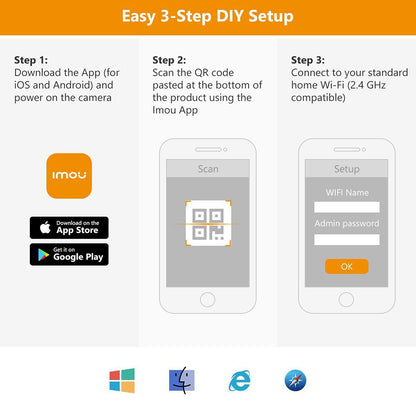 Kamera Imou Cruiser SE+, Wi-Fi, 3K, IP66, Exteriér, Biela IPC-K7CP-5H1WE