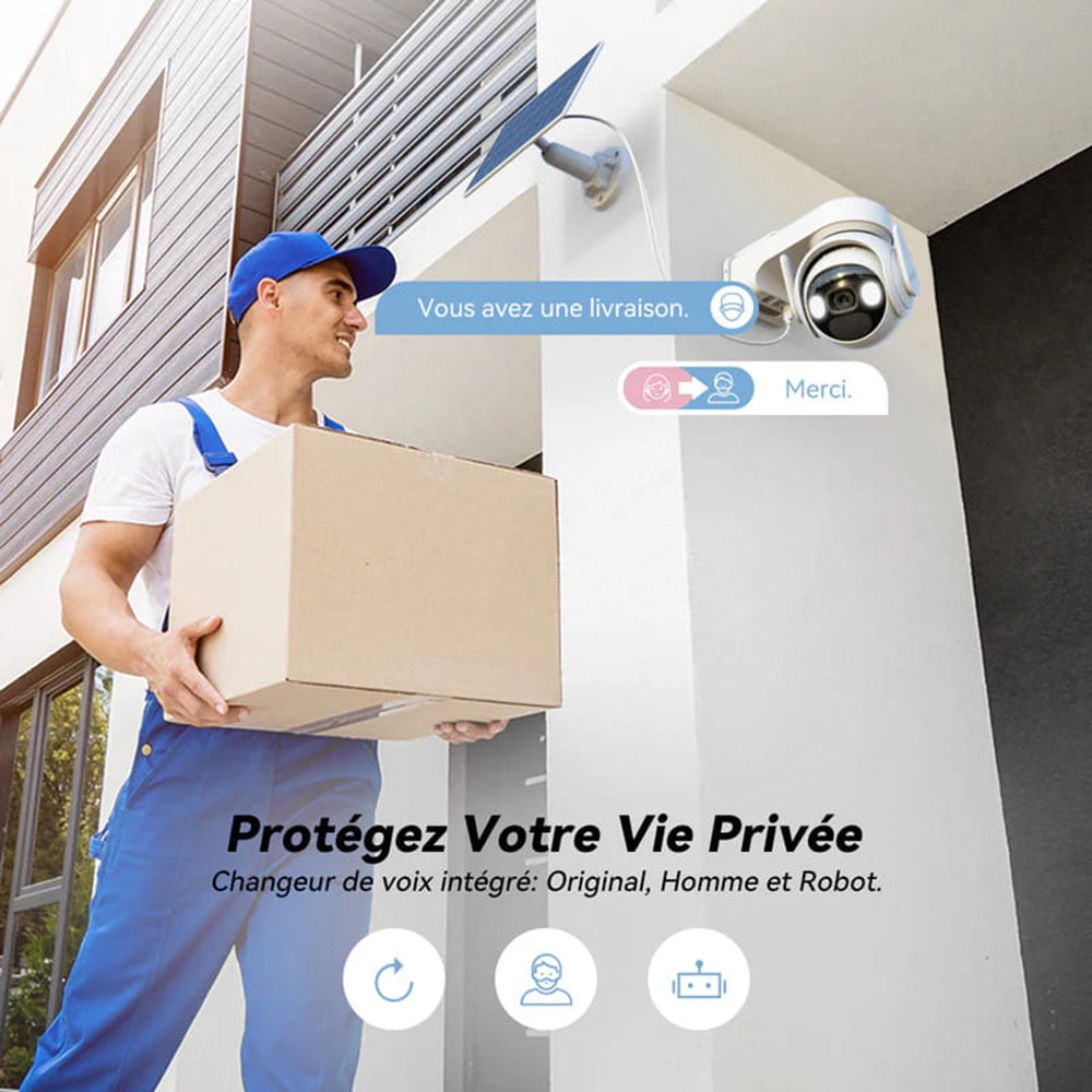 Kamera na sledovanie Imou Cell PT Kit, Wi-Fi, 2K, IP66, Solárny panel, Exteriér, Biela KIT/IPC-K9EP-3T0WE/FSP12-TYPEC