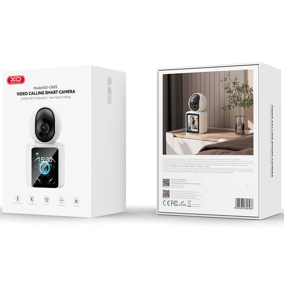 Bezpečnostná kamera XO Design CR03, Wi-Fi, 1080P, vnútorná 