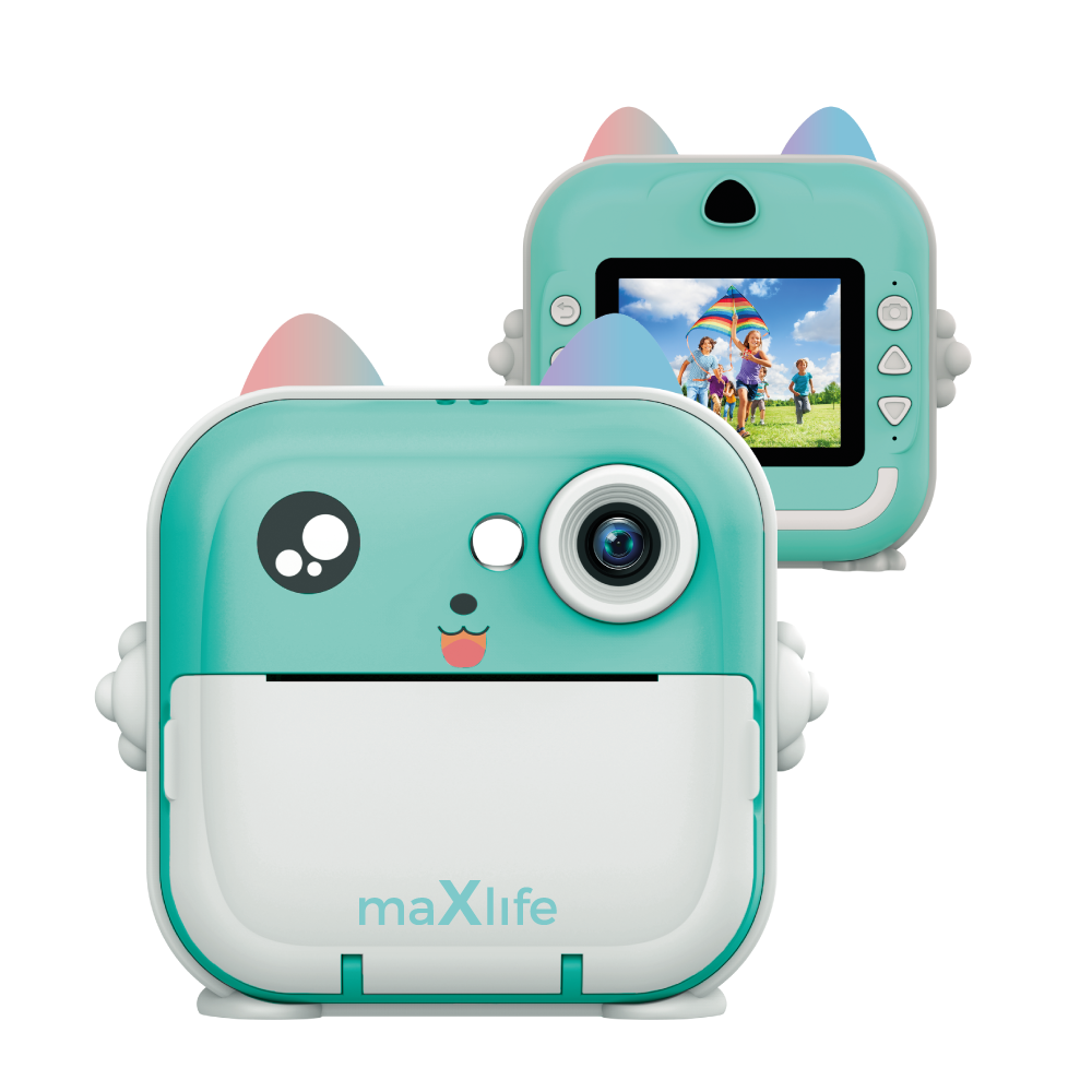 Digitálny fotoaparát s tlačovou funkciou MaXlife MXPC-100 Kids, modrý