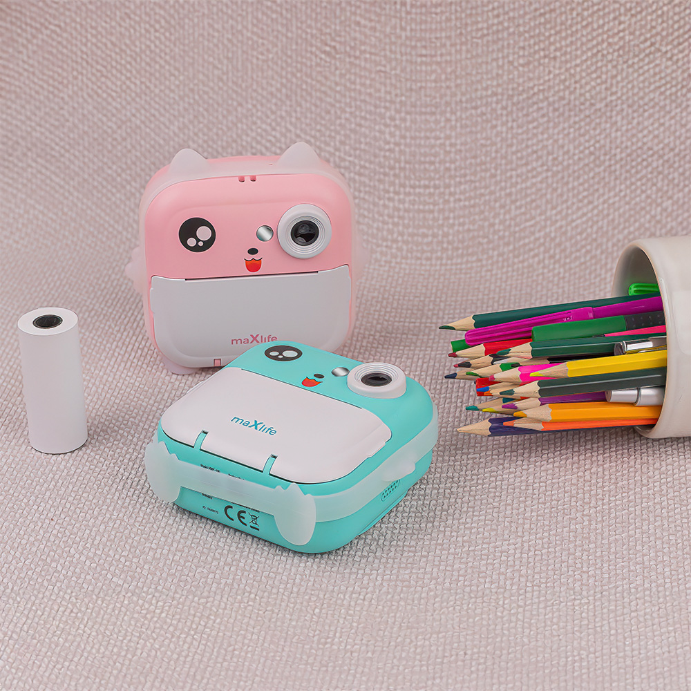 Digitálny fotoaparát s tlačovou funkciou MaXlife MXPC-100 Kids, modrý