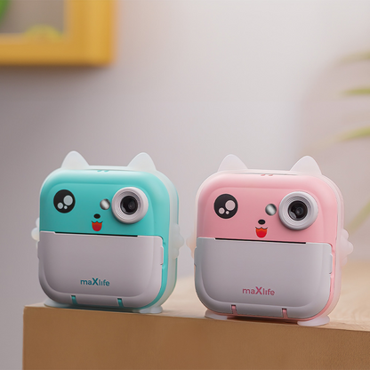 Digitálny fotoaparát s tlačovou funkciou MaXlife MXPC-100 Kids, modrý