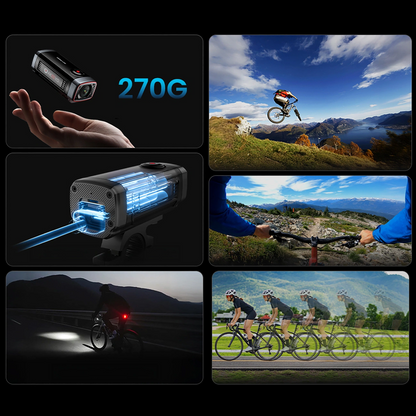 Športová kamera Akeeyo 710 Lite pre bicykel / motorku, 2K, Wi-Fi, čierna