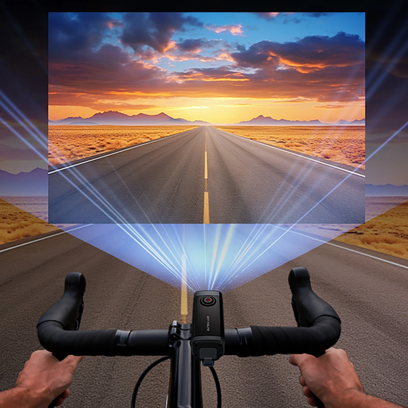 Športová kamera Akeeyo 710 Lite pre bicykel / motorku, 2K, Wi-Fi, čierna